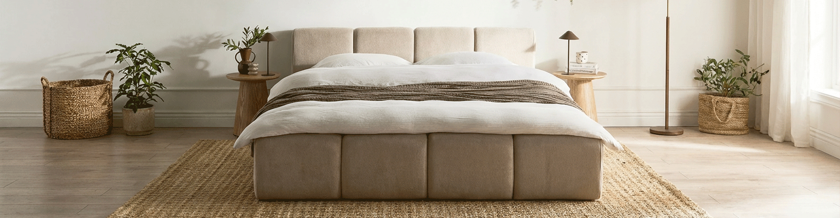 ベッドフレーム New Bed matress double size Double Beds Up to 50% OFF | Beliani.ro