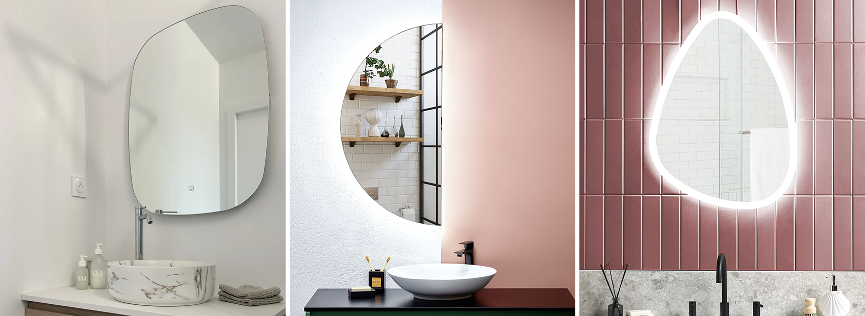 Image showing different bathroom mirrors