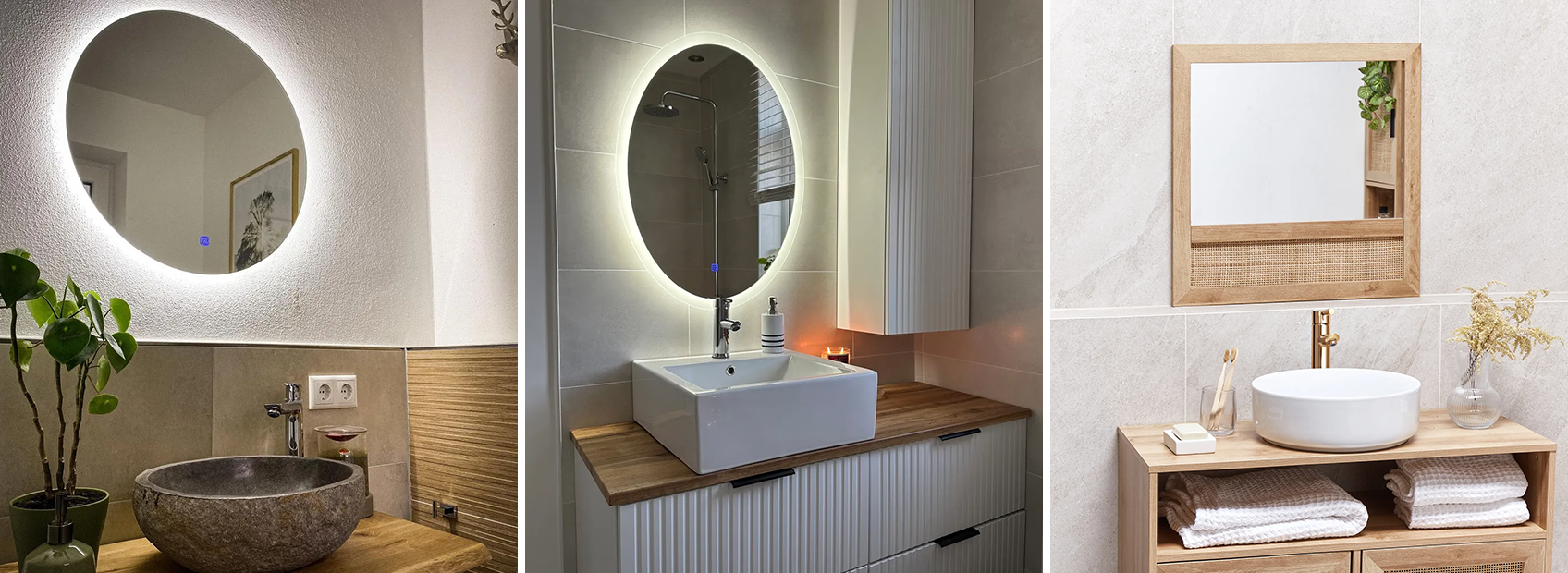 Image showing different bathroom mirrors