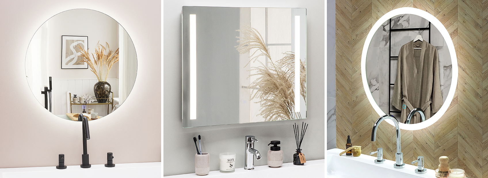 Image showing different bathroom mirrors
