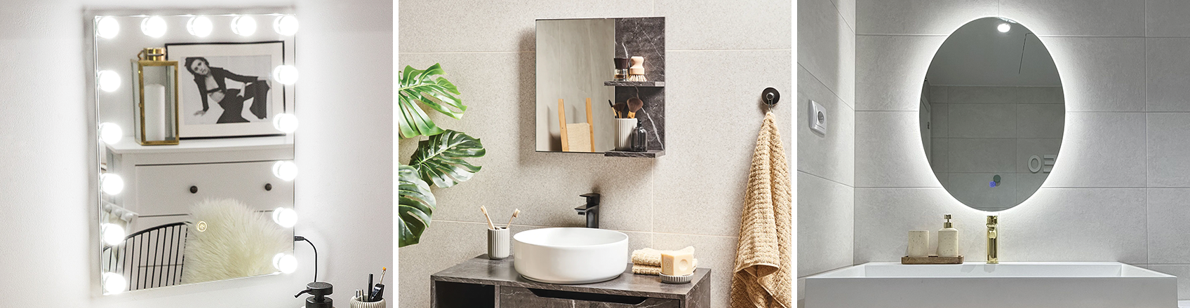 Image showing different bathroom mirrors