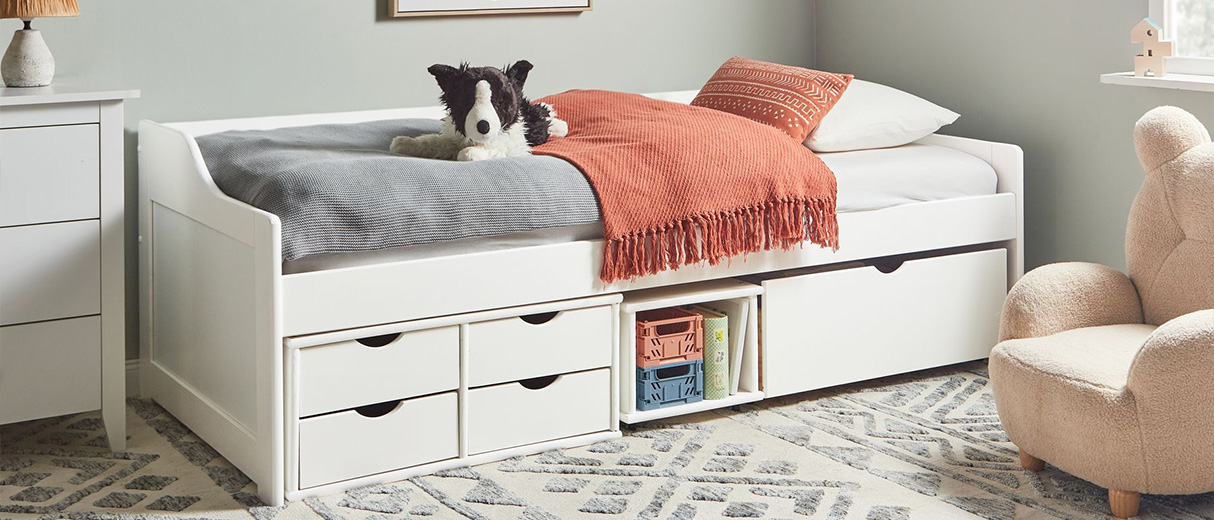 kids drawers bed