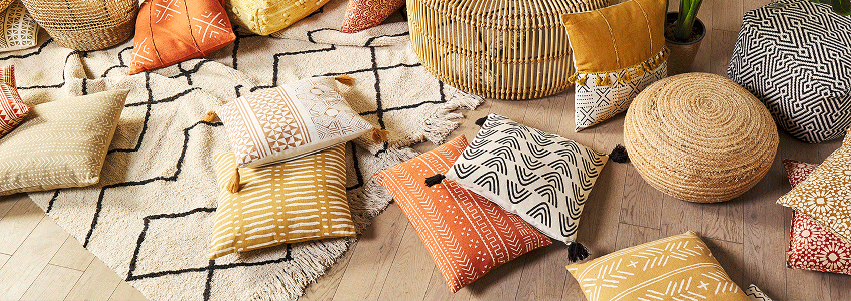 scattered cushions