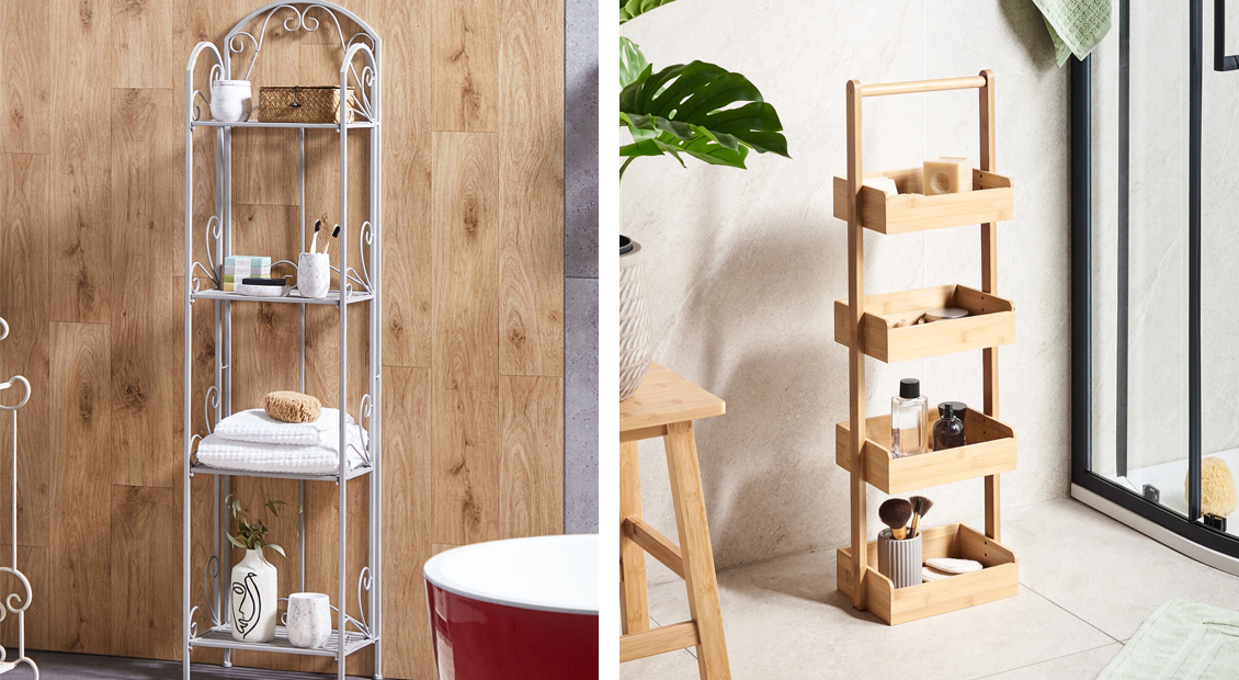 bathroom shelves