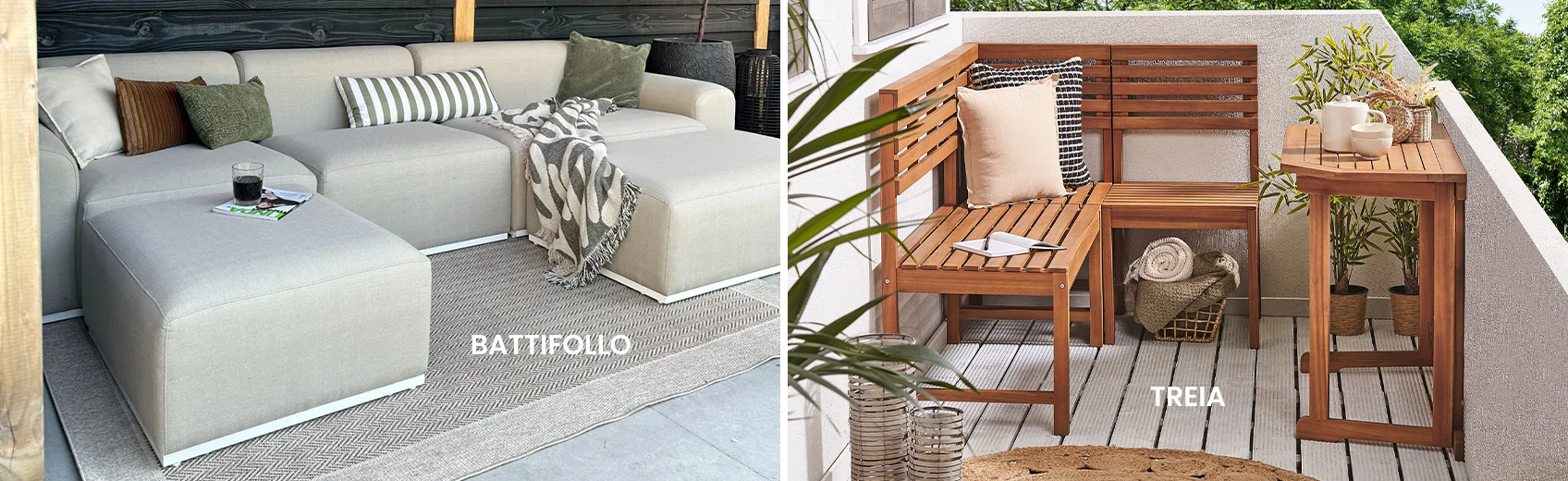 Modular pieces for outdoors