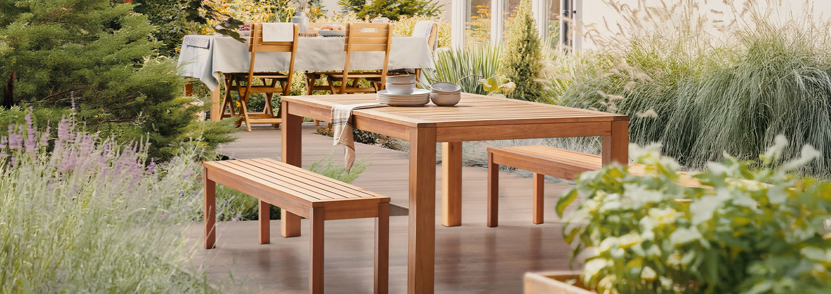 Three distinct garden styles